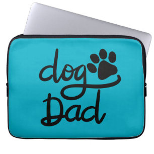 Grappige Hond Pootafdruk Hond Papa Laptop Sleeve