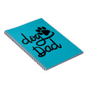 Grappige Hond Pootafdruk Hond Papa Notitieboek (Rechterzijde)