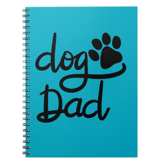 Grappige Hond Pootafdruk Hond Papa Notitieboek (Voorkant)
