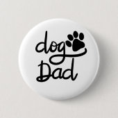 Grappige Hond Pootafdruk Hond Papa Ronde Button 5,7 Cm (Voorkant)