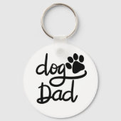 Grappige Hond Pootafdruk Hond Papa Sleutelhanger (Achterkant)