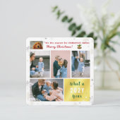 Grappige Hond Positieve 5 Foto's Brief Mooie Moder Feestdagenkaart (Staand voorkant)