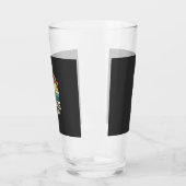 Grappige Hond Praat Retro Zonsondergang Glas (Links)