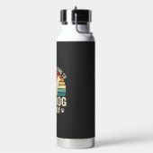 Grappige Hond Praat Retro Zonsondergang Waterfles (Links)