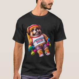 Grappige Hond Professioneel Rustende Atleet T-shirt