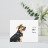 Grappige hond puppy briefkaart (Staand voorkant)