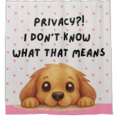 Grappige hond quote douchegordijnen (Voorkant)