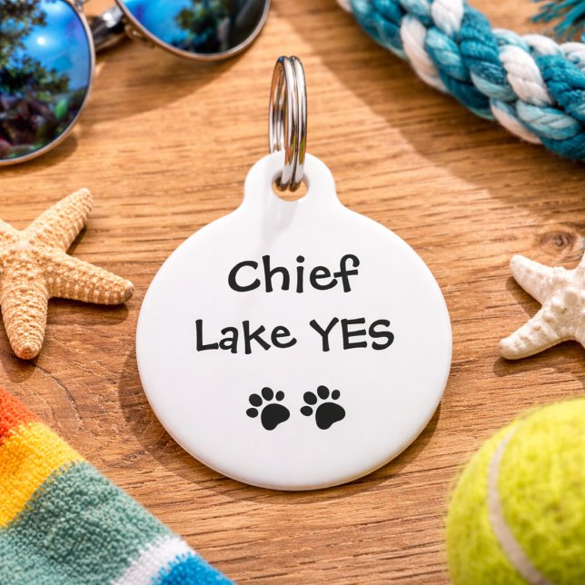 Grappige hond quote met telefoonnummer | Aangepast Huisdierpenning (Creator heeft geüpload)