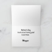 Grappige hond quote Moederdag kaart van de hond (Binnen)