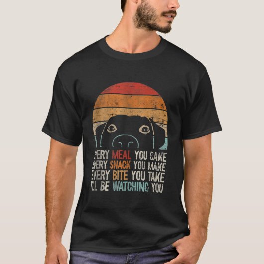 Grappige hond retro hond zal kijken u hond lo t-shirt (Voorkant)
