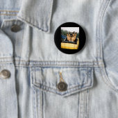 Grappige Hond Roller Coaster Meme Dwaze Grafische Ronde Button 5,7 Cm (In situ)