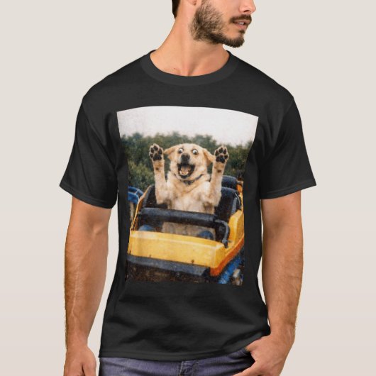 Grappige Hond Roller Coaster Meme Grappige Grafiek T-shirt (Voorkant)
