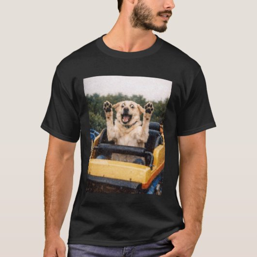 Grappige Hond Roller Coaster Meme Grappige Grafisc T-shirt (Voorkant)