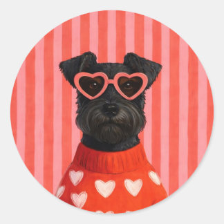 Grappige hond ronde sticker