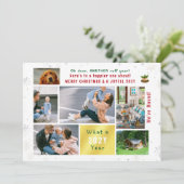 Grappige hond Ruff Jaar We hebben Verhuisd Nieuw H Feestdagenkaart (Staand voorkant)