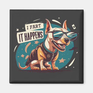 Grappige hond scheet het gebeurt magneet