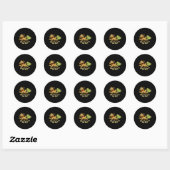 Grappige hond scheet meme kunstwerk ronde sticker (Vel)