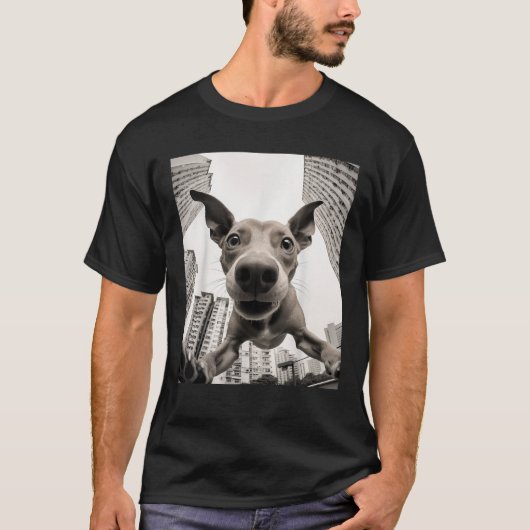 Grappige hond selfie pic T Shirt (Voorkant)