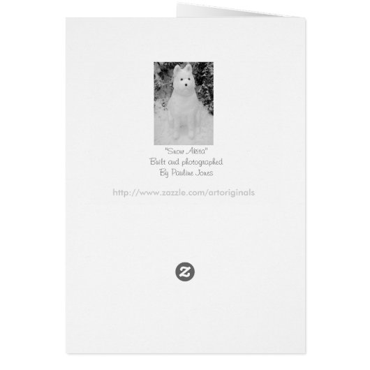 Grappige hond sneeuwpop voor Kerstmis (Achterkant)