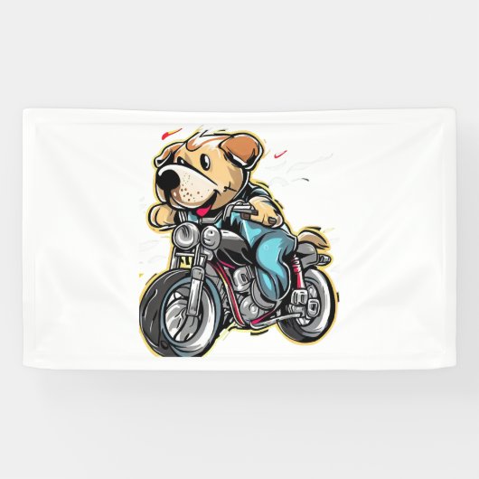 grappige hond spandoek (Horizontaal)