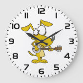 Grappige hond speelt banjo muziek grote klok (Voorkant)