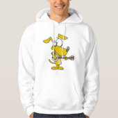 Grappige hond speelt banjo muziek hoodie (Voorkant)