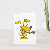 Grappige hond speelt banjo muziek kaart (Voorkant)