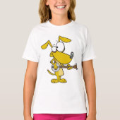 Grappige hond speelt banjo muziek t-shirt (Voorkant)