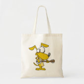 Grappige hond speelt banjo muziek tote bag (Voorkant)