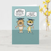 Grappige hond studeert af Geluk met de diploma-uit Kaart (Gele Bloem)