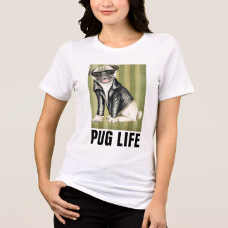 Grappige HOND T-Shirts, PUG LIFE Tri-Blend Shirt
