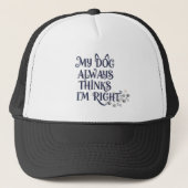 Grappige Hond Tekst Hoed Trucker Pet (Voorkant)