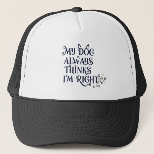 Grappige Hond Tekst Hoed Trucker Pet (Voorkant)