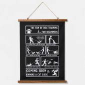 Grappige hond training instructie handleiding hangend wandkleed (Voorkant)