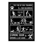 Grappige hond training instructie handleiding perfect poster (Voorkant)