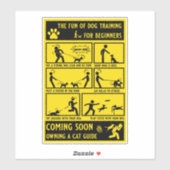 Grappige hond training instructie handleiding sticker (Vel)