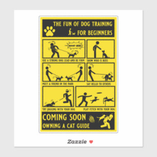 Grappige hond training instructie handleiding sticker
