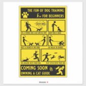 Grappige hond training instructie handleiding sticker (Vel)