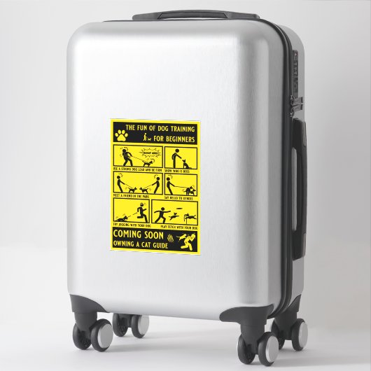 Grappige hond training instructie handleiding sticker (Koffer)