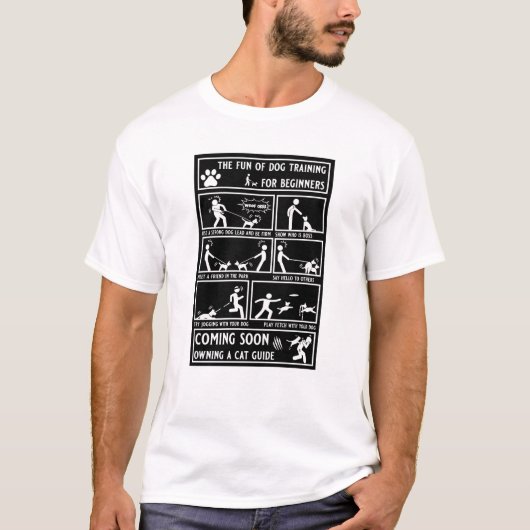 Grappige hond training instructie handleiding t-shirt (Voorkant)