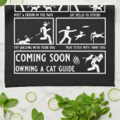 Grappige hond training instructie handleiding theedoek (Gevouwen)