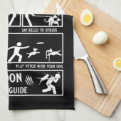 Grappige hond training instructie handleiding theedoek (Quarter Fold)