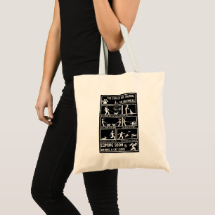 Grappige hond training instructie handleiding tote bag