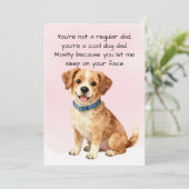 Grappige Hond Vader Vaderdag Kaart (Staand voorkant)