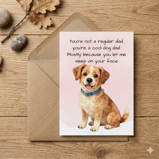 Grappige Hond Vader Vaderdag Kaart