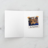 Grappige Hond Vaderdag Favoriete Kind Blauwe Strep Kaart (Binnen)