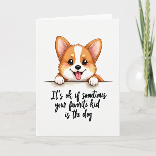 Grappige Hond Vaderdag Kaart (Voorkant)