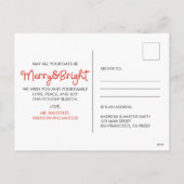 Grappige hond vakantie | Fotobegroeting Feestdagenkaart (Achterkant)