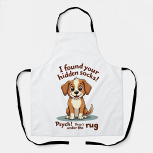 Grappige Hond Verborgen Sokken Citaat Vintage Cart Schort