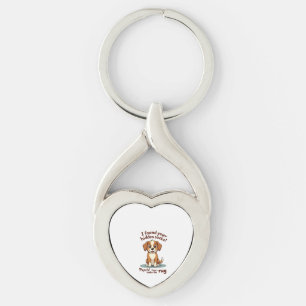 Grappige Hond Verborgen Sokken Citaat Vintage Cart Sleutelhanger